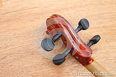 head part of violin Stock Photo