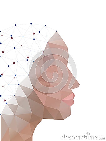 Head of polygons. abstract form of human Vector Illustration