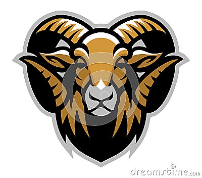 Head of ram mascot Vector Illustration