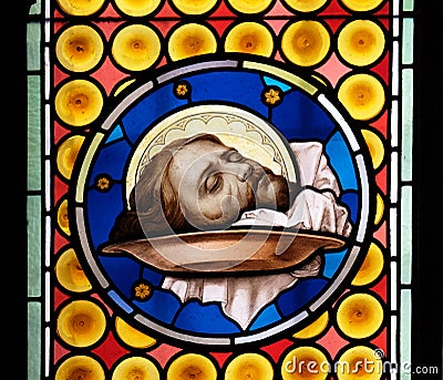 The head of Saint John the Baptist Stock Photo