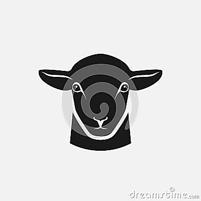 Head of sheep silhouette Vector Illustration