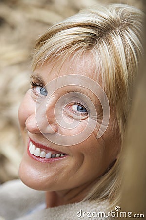 Head shot of Caucasian woman. Stock Photo