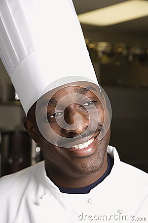 Head shot of chef. Stock Photo