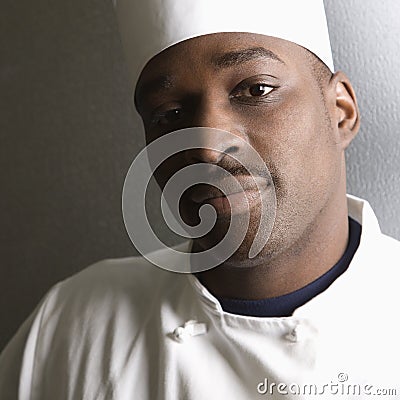 Head shot of chef. Stock Photo