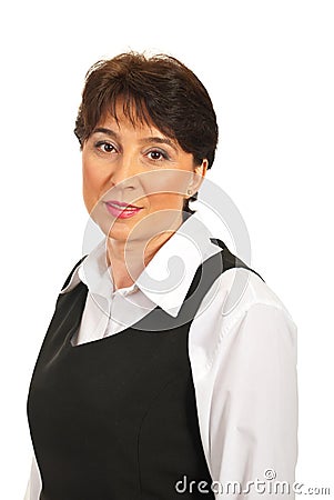 Head shot of mature executive woman Stock Photo