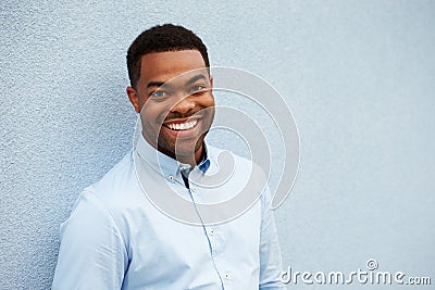 Head and shoulders portrait of young African American man Stock Photo