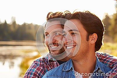 Head And Shoulders Shot Of Romantic Male Gay Couple Stock Photo