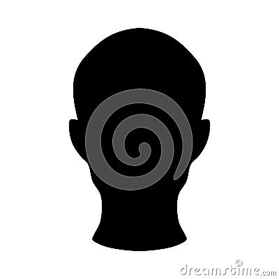 head silhouette. Vector illustration Cartoon Illustration