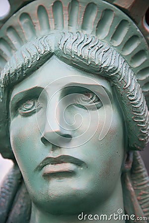 Head of the Statue of Liberty Stock Photo