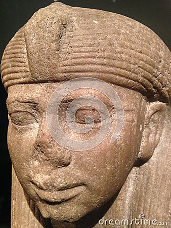 Head of a Statue of a Queen or a Princess as a Sphinx at Metropolitan Museum of Art. Editorial Stock Photo