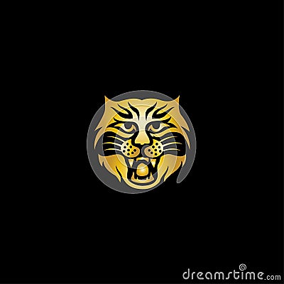head tiger vector logo Vector Illustration