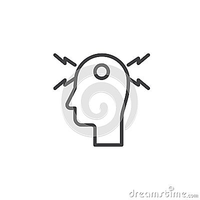 Headache line icon Vector Illustration