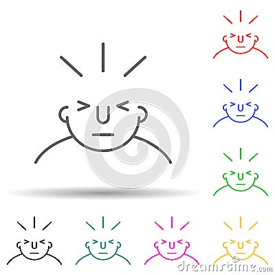 headache on mind multi color style icon. Simple thin line, outline vector of what is in your mind icons for ui and ux, website or Stock Photo