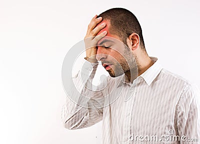 Headache at Work Stock Photo