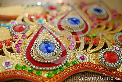 Headband accesories for Indonesian traditional dancer. Stock Photo