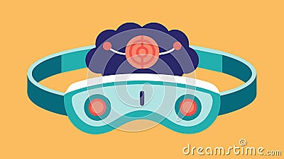 A headband that measures brain activity and provides realtime feedback and exercises to help balance and regulate mood Vector Illustration