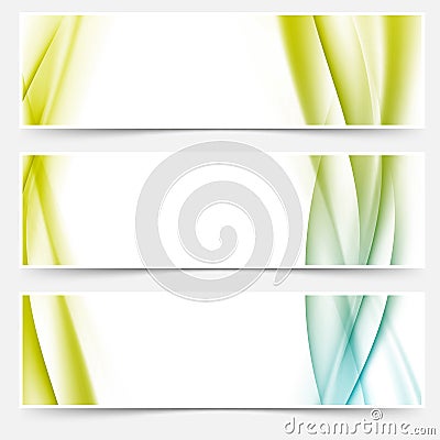 Header footer web modern satin line collection Vector Illustration