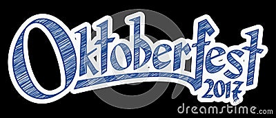 Header with text Oktoberfest 2017 Vector Illustration