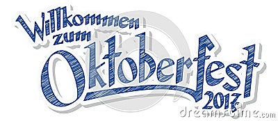 Header with text Oktoberfest 2017 Vector Illustration