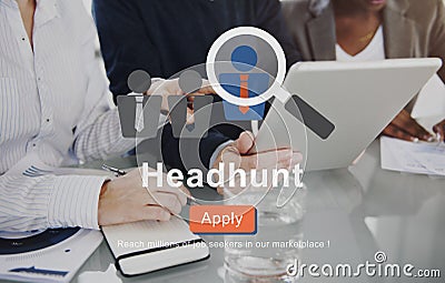 Headhunt Employment Application Job Concept Stock Photo