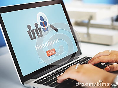 Headhunt Headhunting Hiring Human Resources Concept Stock Photo