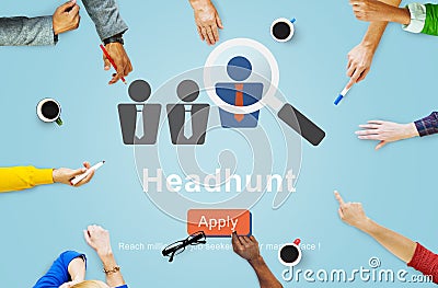 Headhunt Headhunting Hiring Human Resources Concept Stock Photo
