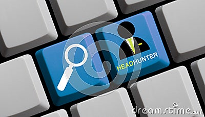 Headhunter online Stock Photo