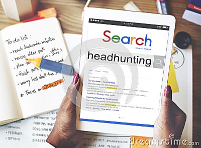 Headhunting Hiring Recruitment Man Power Concept Stock Photo