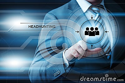 Headhunting Human Resources HR management Recruitment Employment Concept Stock Photo