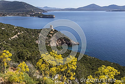 Headland of Capo Caccia - Sardinia - Italy Stock Photo