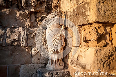 Headless Ancient Roman statue at the Ruins of Salamis. Famagusta District, Cyprus Stock Photo