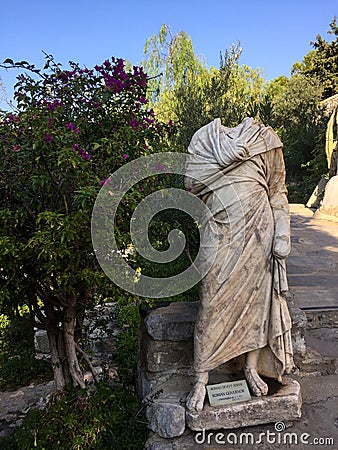 Headless ancient statue Stock Photo