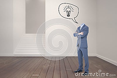 Headless businessman with arms crossed Stock Photo