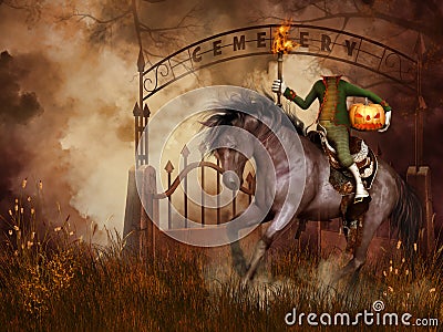 Headless horseman Stock Photo