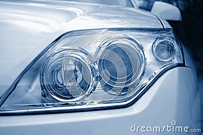 Headlight of a car Stock Photo