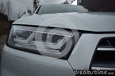 Headlight of new auto car audi Stock Photo