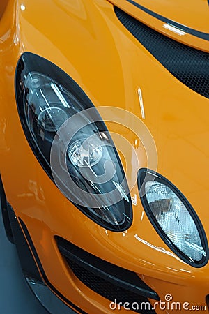 Headlight of a sports car Stock Photo