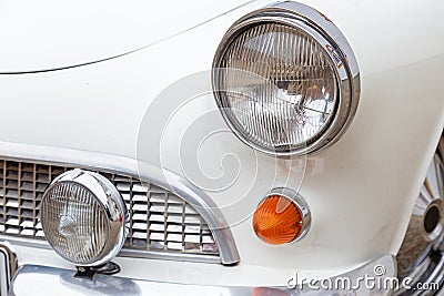 Headlight and turn signal of a German sports car Stock Photo