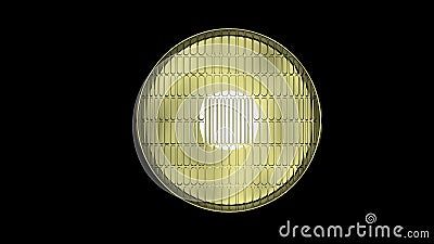 Headlights of a car 3D render Stock Photo