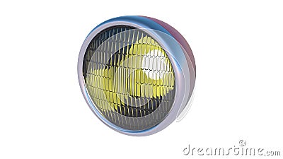 Headlights of a car 3D render isolated Stock Photo