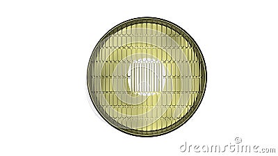 Headlights of a car 3D render isolated Stock Photo