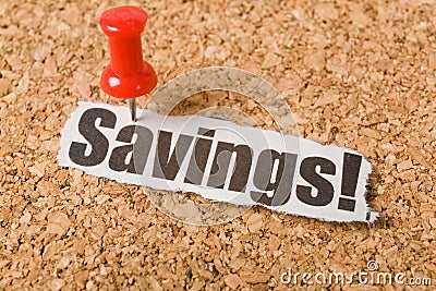 Headline Savings Stock Photo