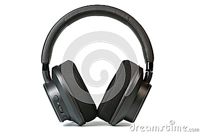 Headphone with microphone for gamers on a white background Stock Photo