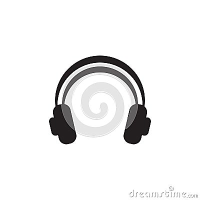 Headphone music icon logo design vector template Vector Illustration