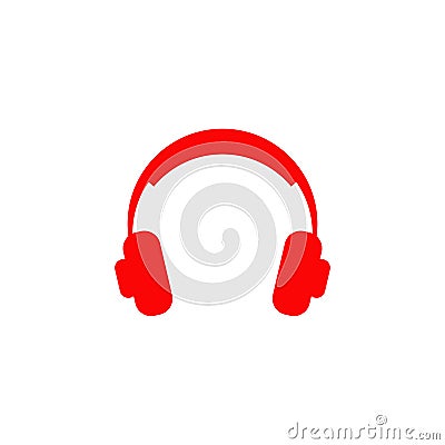 Headphone music icon logo design vector template Vector Illustration
