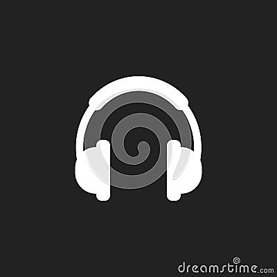 Headphone vector icon. Earphone headset sign illustration Vector Illustration