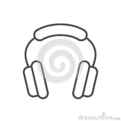 Headphones or earphones line icon Vector Illustration