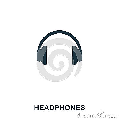 Headphones icon. Line style icon design. UI. Illustration of headphones icon. Pictogram isolated on white. Ready to use Vector Illustration