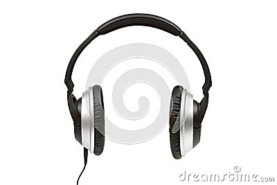 Headphones Isolated on White Background Stock Photo