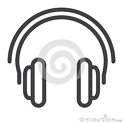 Headphones line icon Vector Illustration